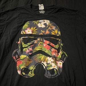 Star Wars Black Tee with Floral Stormtrooper